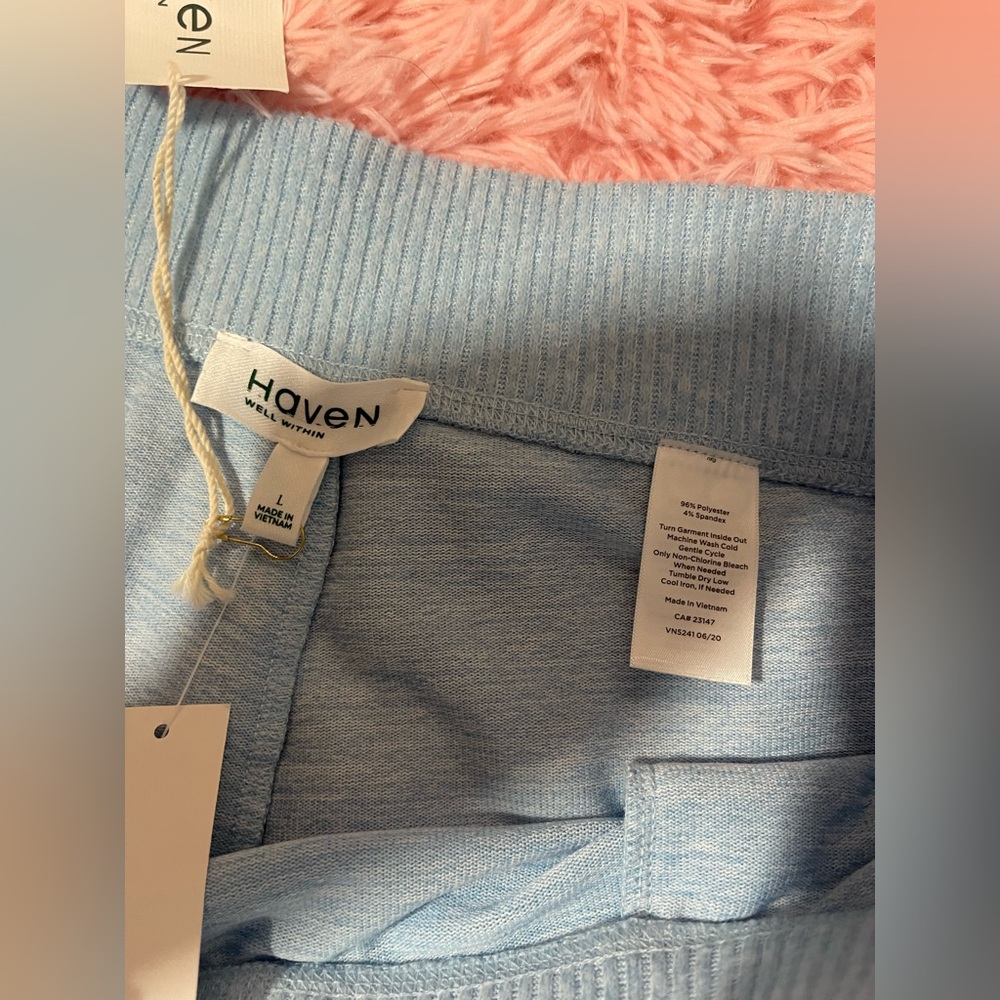 Women’s Haven Well Within Size large Blue Comfort Loungewear Pants NEW!! - Picture 4 of 4